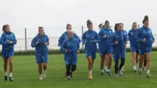 Jugadoras del UD Granadilla Tenerife en un entrenamiento