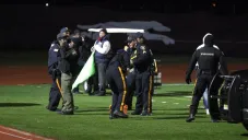 La Policía en el estadio tras el tiroteo