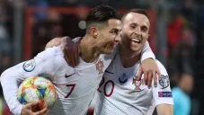 Cristiano festeja con Portugal