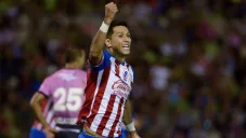 Jesús Molina celebrando como jugador de Chivas
