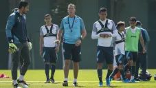 Siboldi y su cuerpo técnico en la Noria