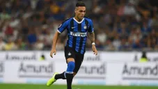 Lautaro Martínez durante un juego del Inter de Milán
