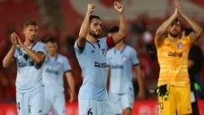 Koke festeja tras un juego del Atlético de Madrid