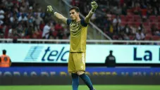 Sebastián Jurado celebrando la anotación de Veracruz