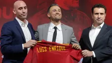 Luis Enrique durante su presentación como DT de España