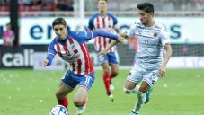 Acción del juego entre Chivas y Veracruz del A2019