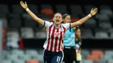 Norma Palafox celebra una anotación con Chivas Femenil