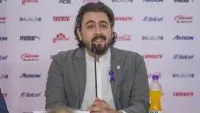 Amaury Vergara, en una conferencia de prensa