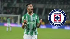 Pablo Ceppellini festeja un gol con Atlético Nacional