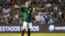 Fabián en un amistoso contra Chile