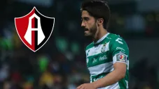 José Abella durante un partido con el Santos