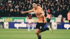 Jiménez, en un partido del Wolves