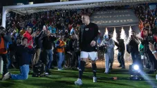 Christian Giménez en su partido de despedida