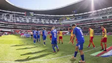 La Máquina, en un partido del Apertura 2019 en el Estadio Azteca