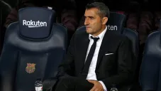 Valverde, en el banquillo del Camp Nou
