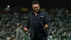 Turco, en festejo con Rayados