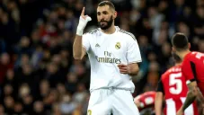 Karim Benzema durante un partido del Real Madrid