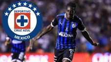 Aké Loba celebra un gol con Querétaro