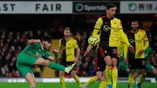 Raúl Jiménez durante el partido entre Watford y Wolves