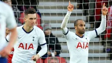 Moura celebra el gol del empate