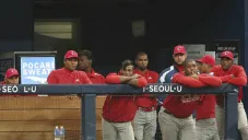 Cuba en un partido de beisbol