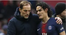 Cavani dialogo con Tuchel al final de un juego