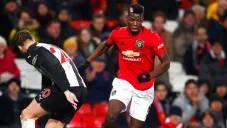 Pogba en un juego con el Manchester United