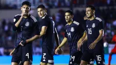 Edson Álvarez festeja una anotación con la Selección Mexicana