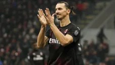 Zlatan en partido de la Serie A