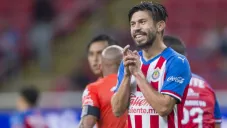 Oribe, en un partido de las Chivas