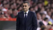 Ernesto Valverde durante un duelo del Barcelona