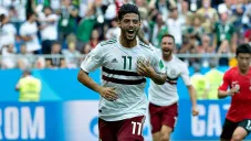 Carlos Vela festeja un gol en el Mundial de Rusia 2018