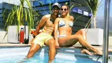 Passerini y Lucíla posan para redes sociales