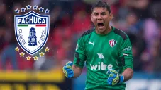 Óscar Ustari durante un duelo en la Liga MX