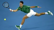 Djokovic en partido del Abierto de Australia