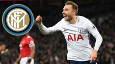 Christian Eriksen durante un duelo con el Tottenham