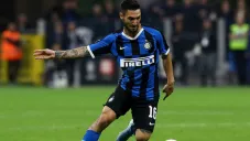 Matteo Politano durante un partido con Inter de Milan