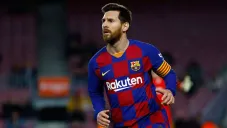 Messi en un juego con el Barcelona