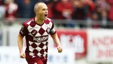 Iniesta, en un partido del Vissel Kobe
