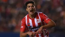 Nicolás Ibáñez, en festejo contra León