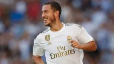 Eden Hazard sonríe en un juego con el Real Madrid