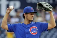 Darvish en un juego con los Cubs