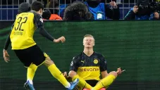 Erling Haaland festeja un gol con el Borussia Dortmund
