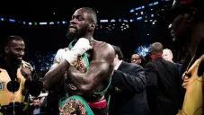 Deontay Wilder tras ganar un combate