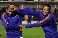 Gullit Peña antes de un partido