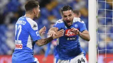 Manolas celebrando su anotación ante Torino