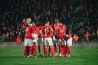 Jugadores del Nimes durante un partido