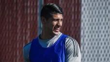 Alan Pulido en un entrenamiento con Sporting de Kansas City