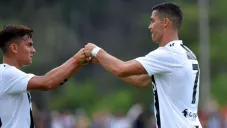 Ronaldo y Dybala en un juego de pre temporada