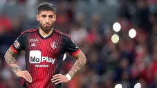 Ignacio Jeraldino en un partido con el Atlas